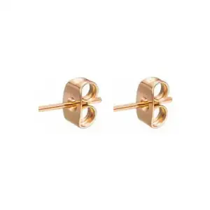 Γυναικεία σκουλαρίκια ατσάλι 316L ροζ-χρυσό Art 02068